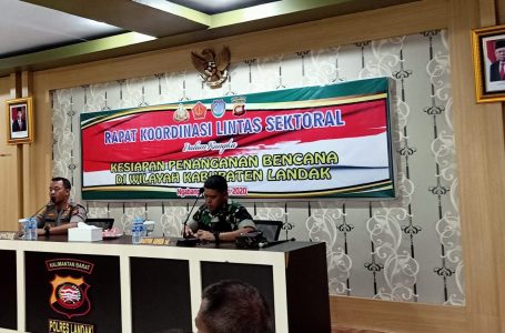 Kapolsek Kuala Behe Mengikuti Rapat Koordinasi Lintas Sektoral Penanggulangan Bencana Di Wilayah Kabupaten Landak