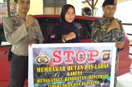Ormas Ansor Banser dukung sosialisasi karhutla oleh Polsek Kuala behe